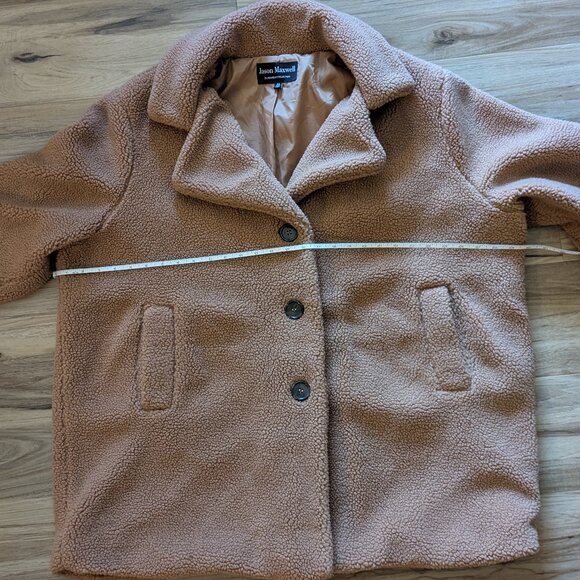 Jason Maxwell Buttoned Teddy Jacket, 2XL - Picture 3 of 4